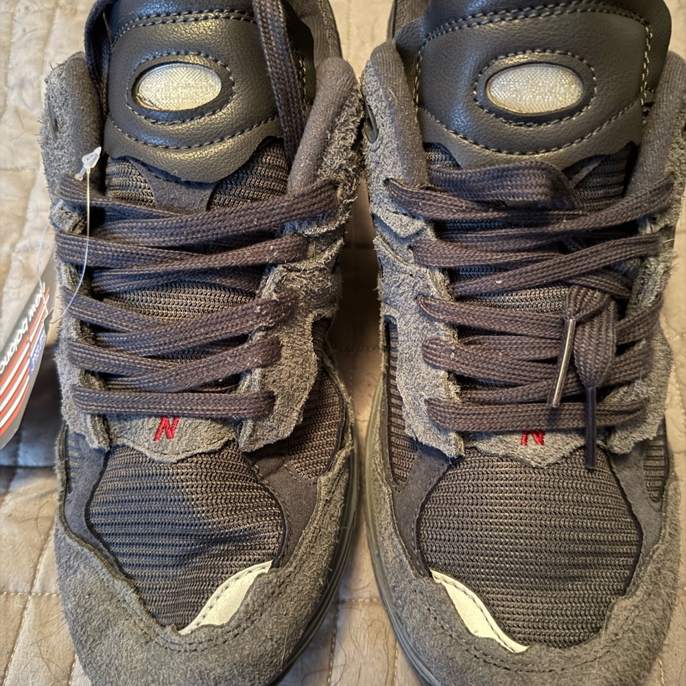Men's Gray Suede & Mesh Athletic Sneakers - Unbranded